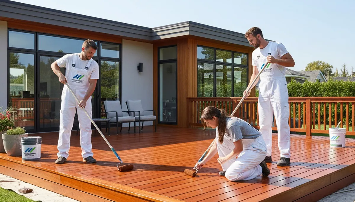 Professional deck staining and refinishing in Hoboken, NJ for weather-resistant outdoor wood surfaces