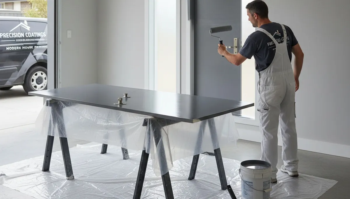 Professional door painting service in Hoboken, NJ with durable exterior finish by local painters
