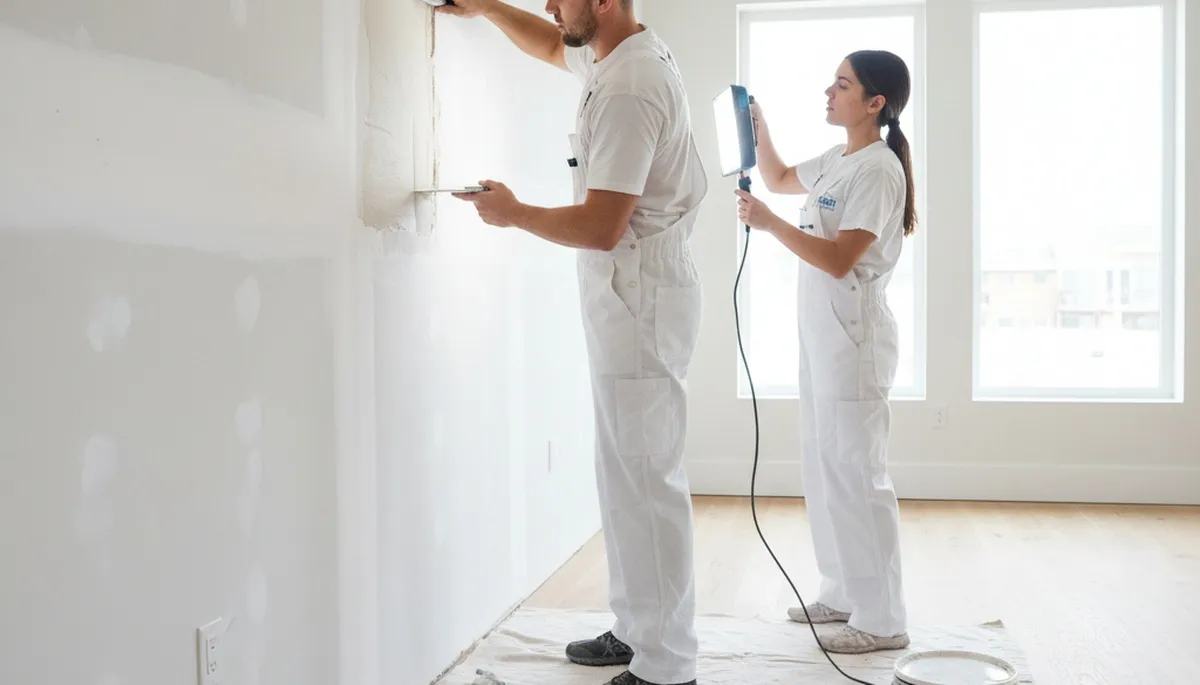 Professional drywall repair and wall restoration by expert painters in Hoboken, NJ home interior