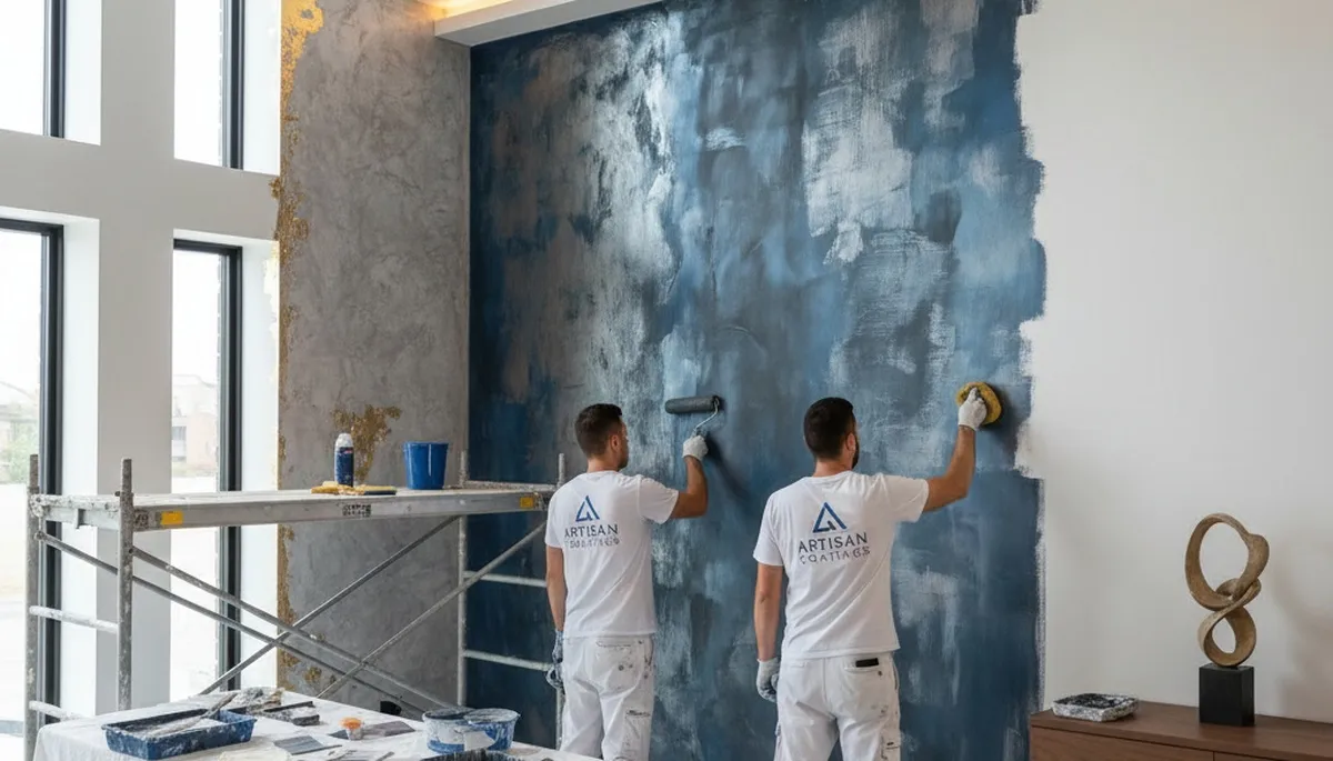 Professional faux painting and decorative wall finishes in Hoboken, NJ brownstone interior