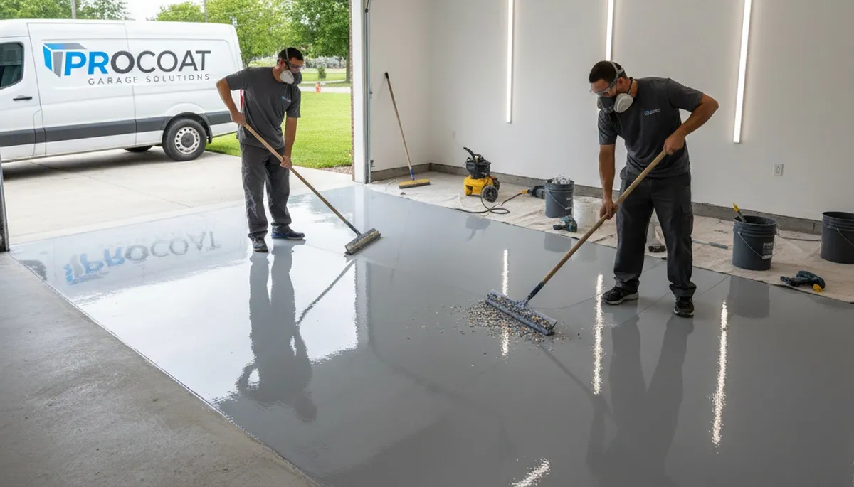 Professional garage floor epoxy coating in Hoboken, NJ for durable, moisture-resistant finish
