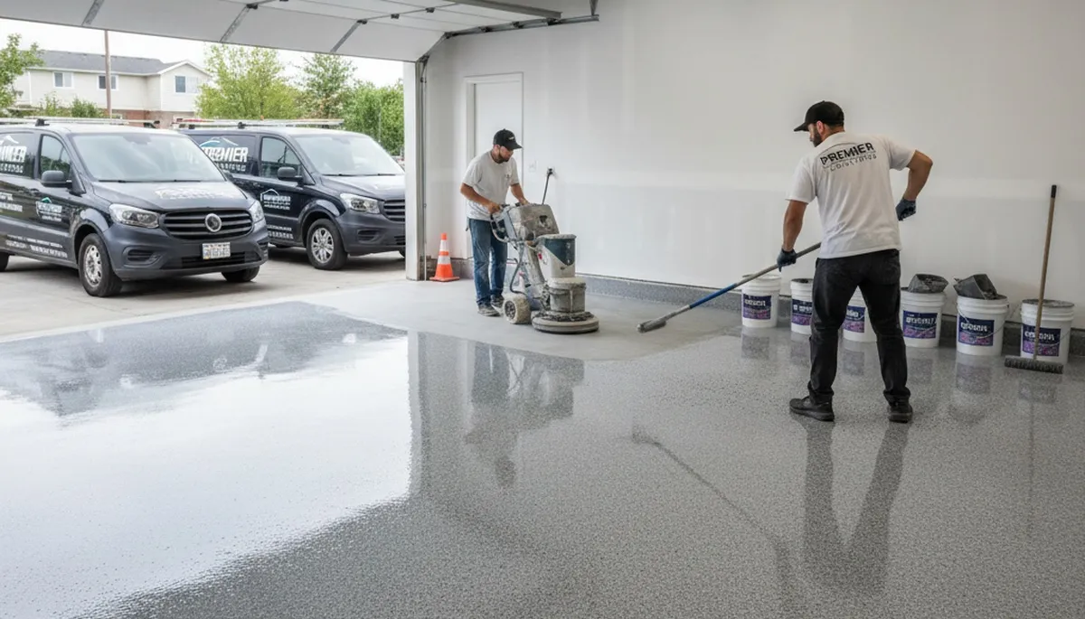Professional epoxy garage floor coating in Hoboken, NJ by local house-painting experts
