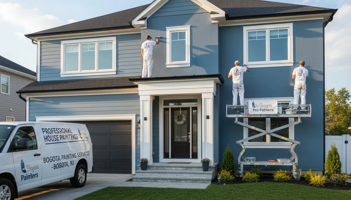 Professional house painters providing exterior home painting services in Hoboken, NJ