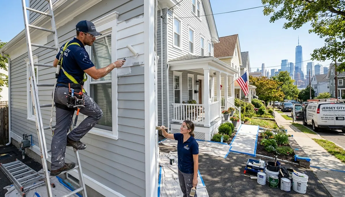 Professional house painters in Hoboken NJ providing expert residential exterior painting services