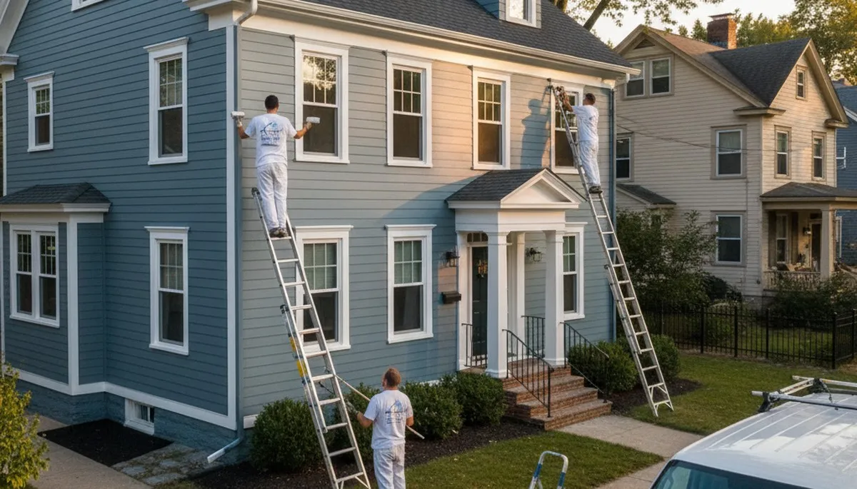 Professional house painters in Hoboken NJ providing expert residential exterior painting services
