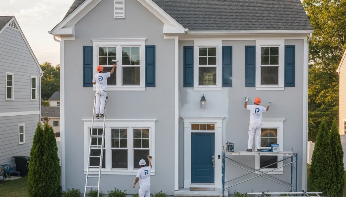 Professional house painter in Hoboken NJ providing expert residential exterior painting services