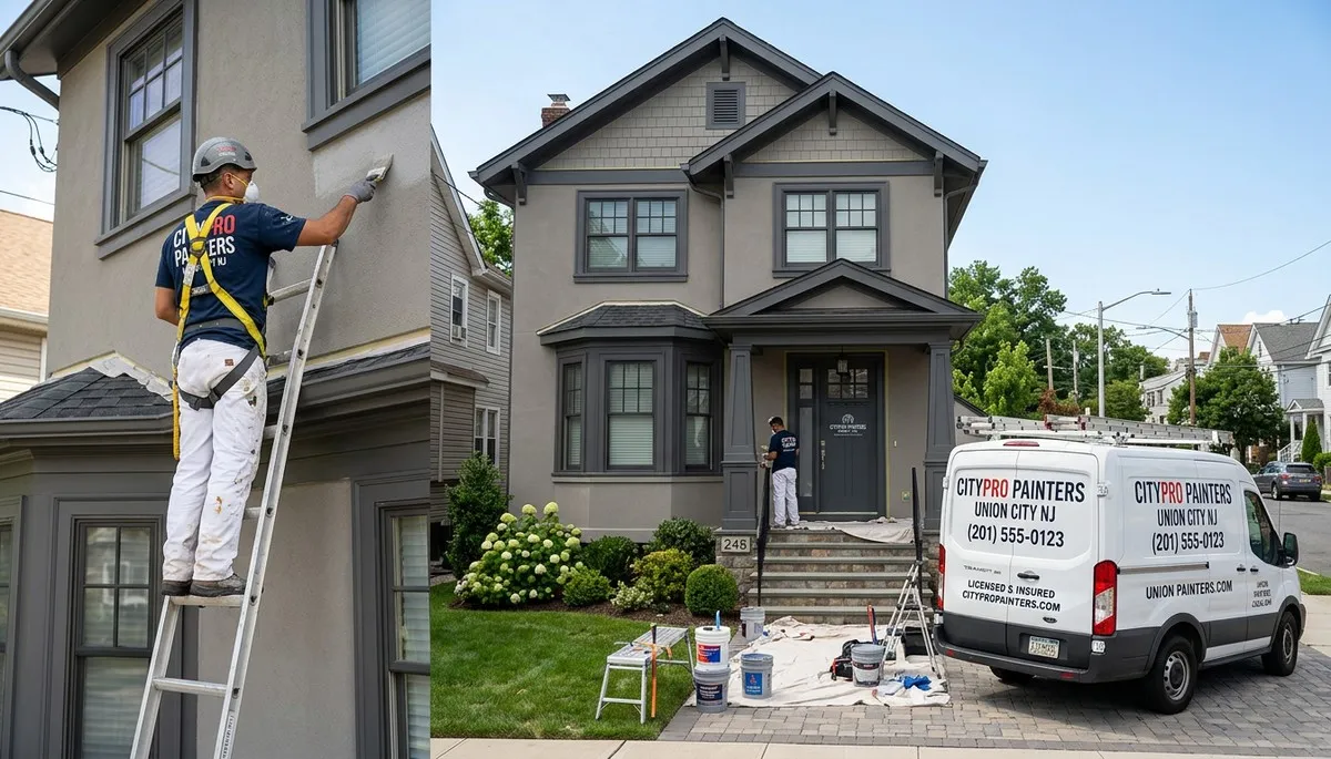 Professional house painters in Hoboken NJ providing exterior and interior residential painting services