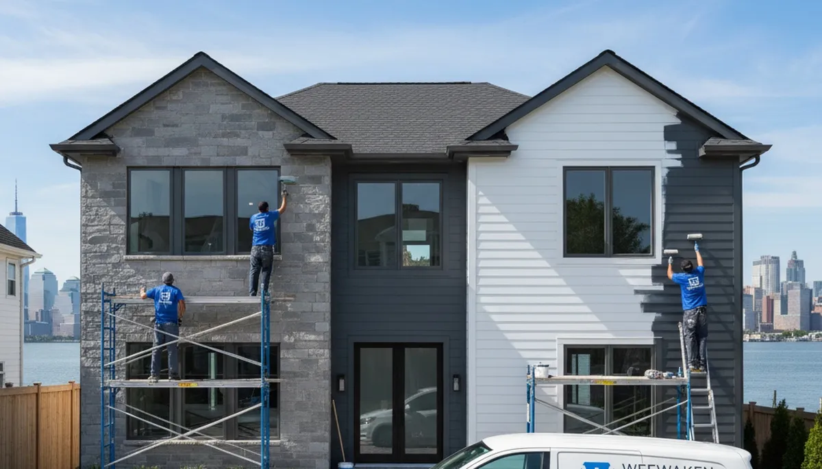 Professional house painters providing exterior painting services in Hoboken, NJ homes