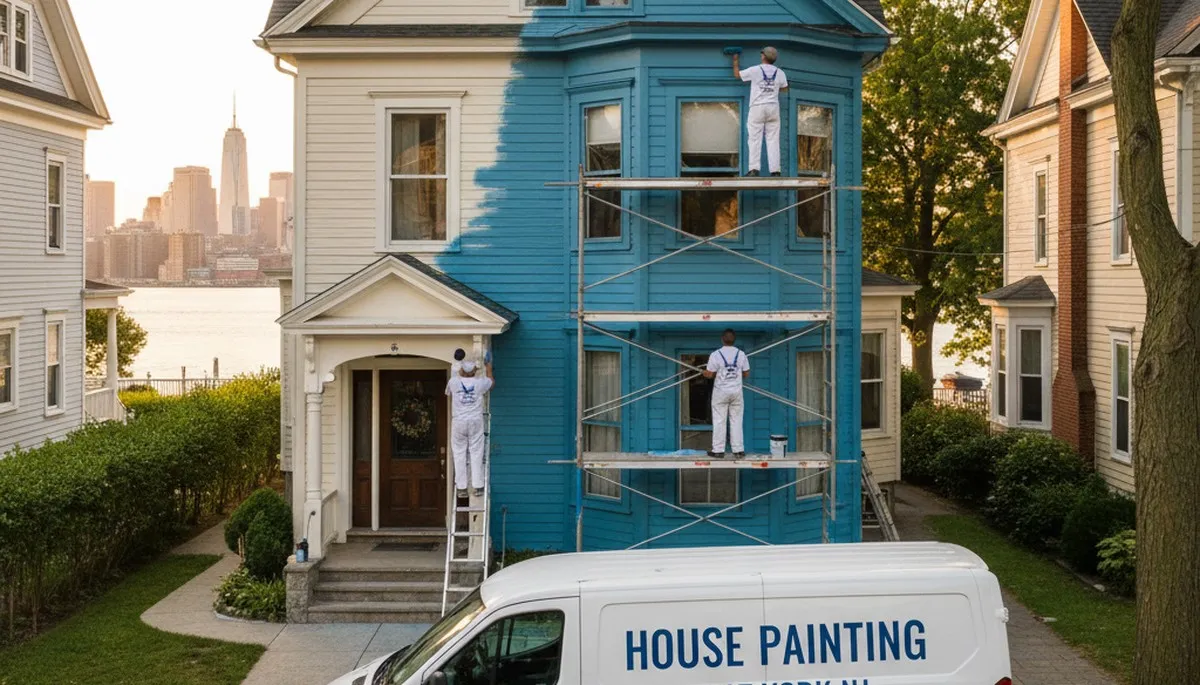 Professional house painters in Hoboken NJ providing expert residential exterior painting services