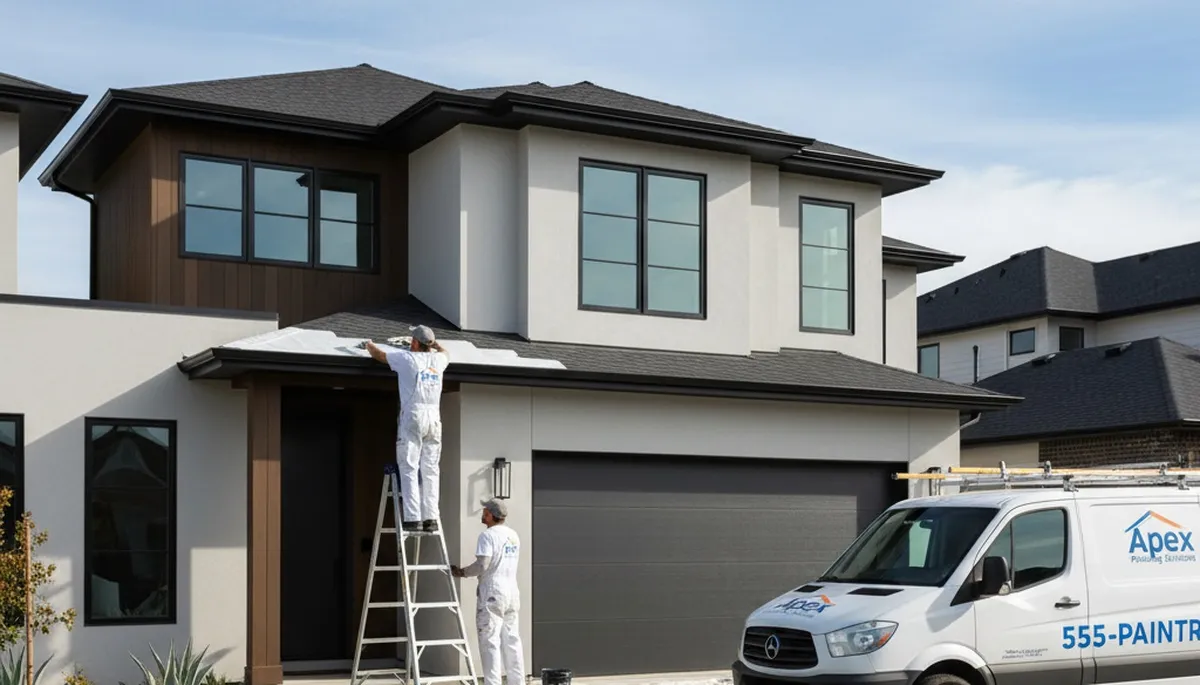 Professional trim and fascia painting on Hoboken NJ home exterior by expert house painters